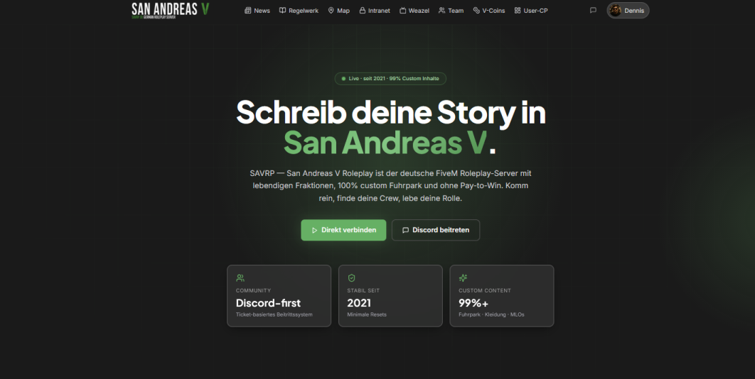Neue Webseite für SAVRP.de – San Andreas V
